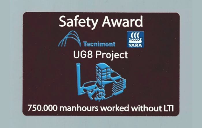 750.000 ore lavorate senza infortuni nel progetto YARA UG8